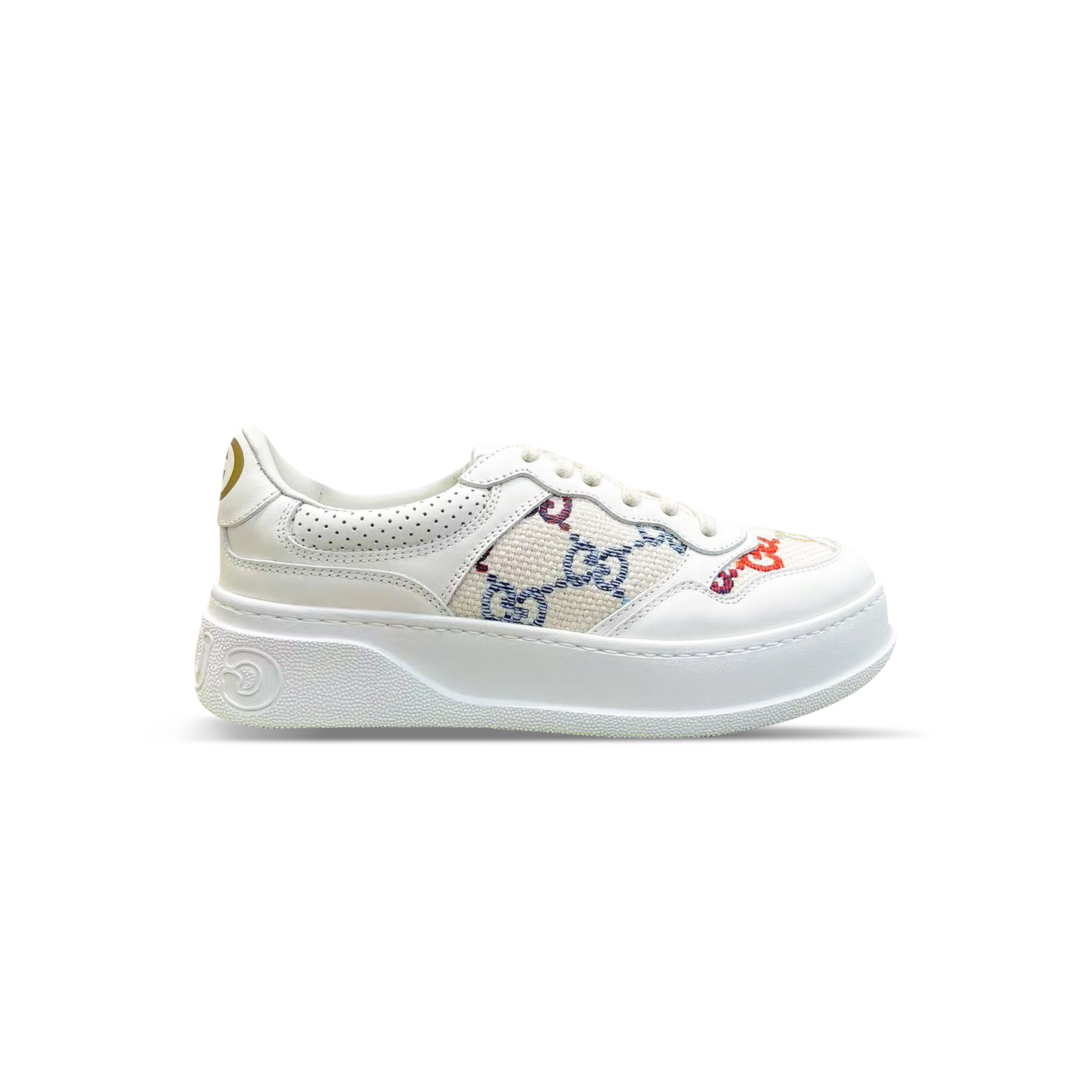 GUCCI GG SNEAKER MULTICOLOR EMBROIDERED 670408 AABBW 9060